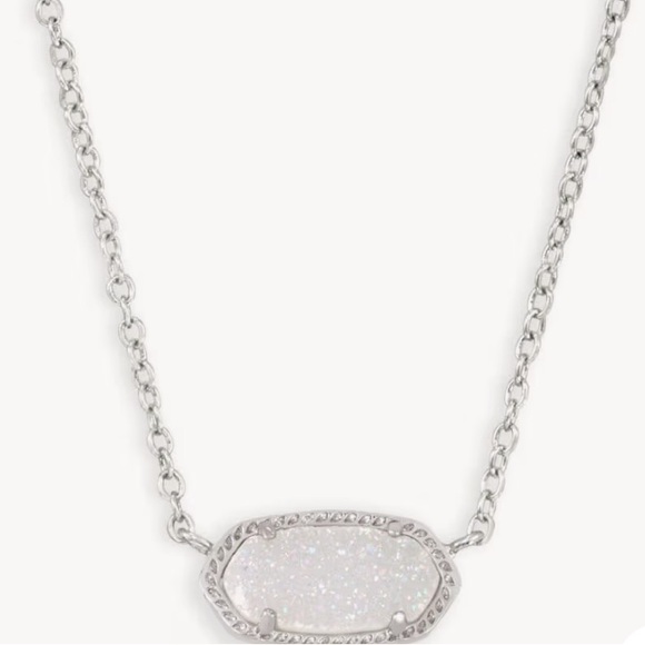 Kendra Scott Jewelry - Kendra Scott Elisa Silver Pendant Necklace in Iridescent Drusy-NWT